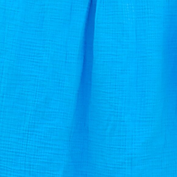 PRETTY BLUE Women's GAP Crinkle Button Down Blouse Size XS THE BIG SHIRT - Picture 5 of 5